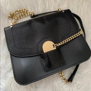 Zara leather shoulder bag